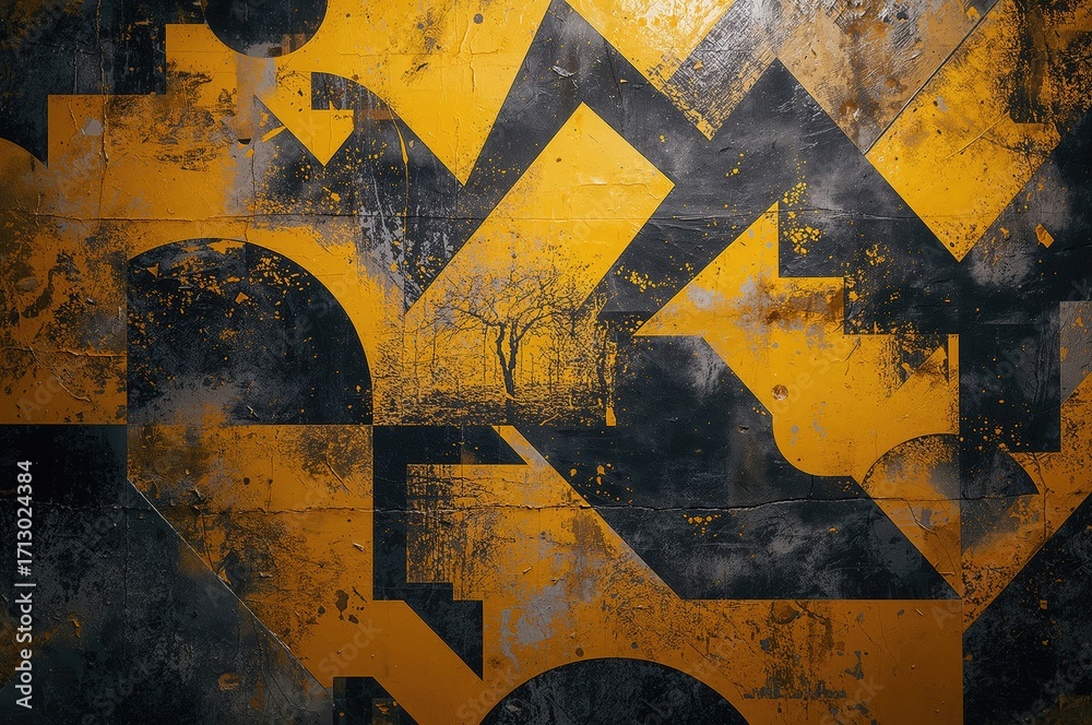 Fototapeta premium Background featuring a yellow wall