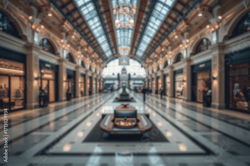 Wallpaper Mural Blurred backdrop of a retail center Torontodigital.ca