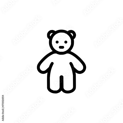 Teddy bear toy animal plush cute childhood soft stuffed kawaii cartoon icon vector illustration design