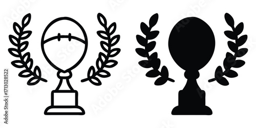 A 3D golden laurel wreath award, a symbol of victory and achievement, isolated on a white background