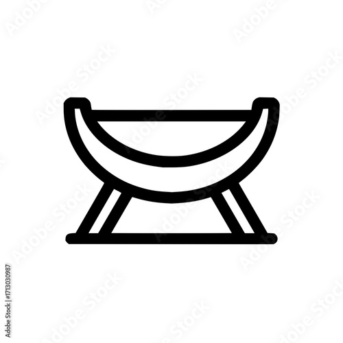 Minimalist grill barbecue bbq cooking outdoor charcoal grill vector illustration icon design element black and white
