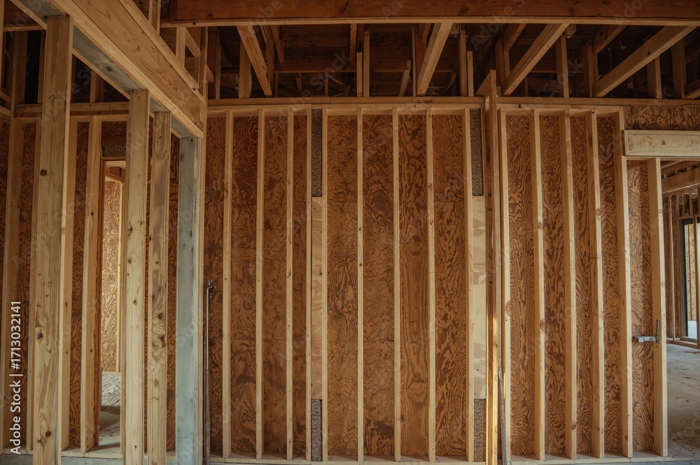 Fototapeta premium Wall construction and interior building sector