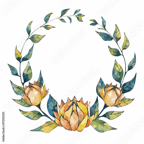 amaryllis wreath graphite sketch over dusty rose watercolor wash for refined botanical art