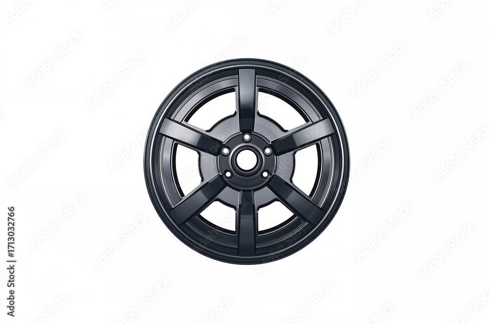 Obraz premium Heavy-Duty Transport Wheel, PNG Format, Clear Background