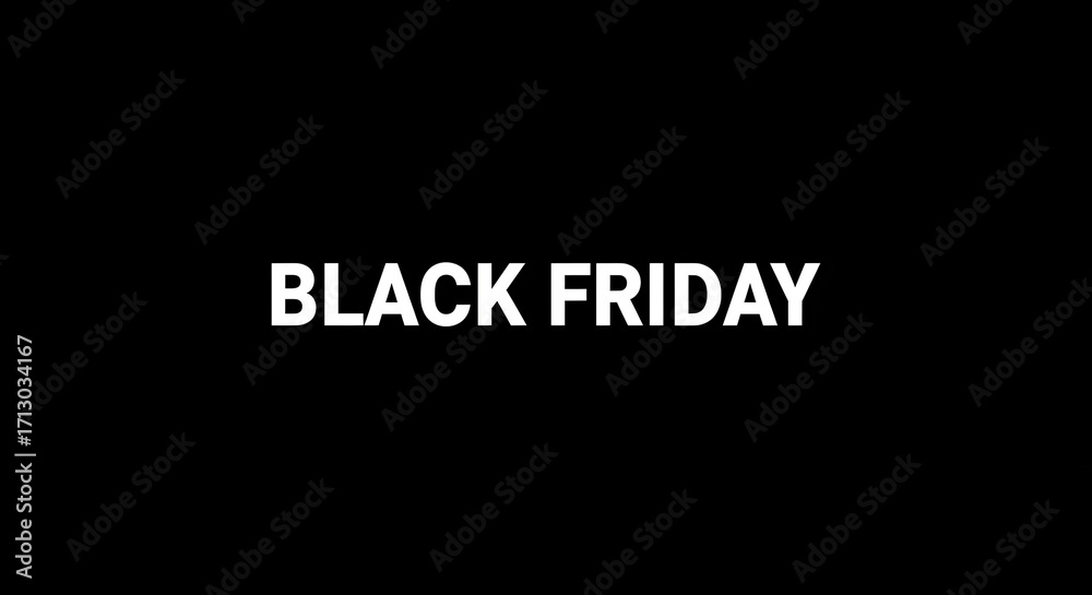Obraz premium The words BLACK FRIDAY stand out in striking capital letters against a stark, captivating black backdrop, instantly drawing the viewer's eye and setting the scene for a major sale event.