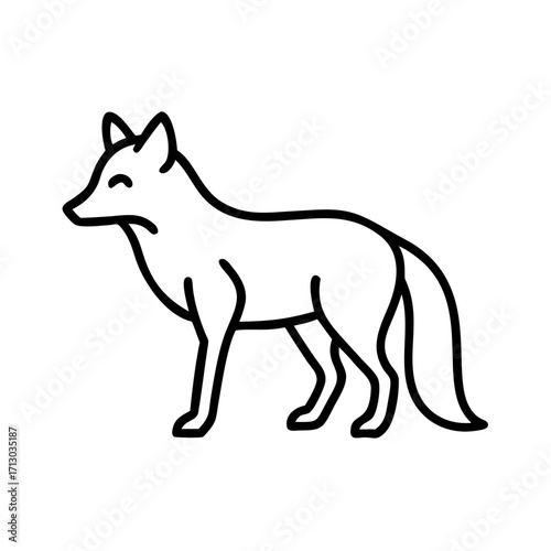 Fox illustration vector drawing line art simple design animal clip art woodland creature graphic icon 90