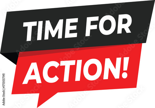 Time for Action Banner Vector Illustration for Marketing Campaigns Motivational Posters Business Promotions Social Media Ads and Online Content