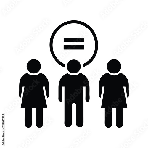 Gender equality symbol shows equal rights