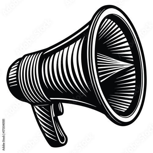 megaphone vector on white background