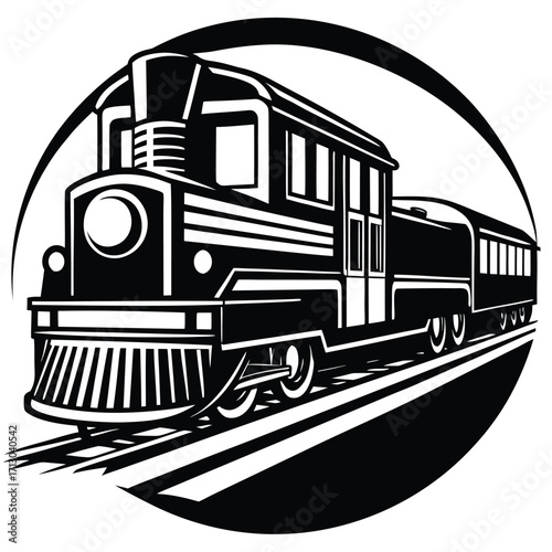 train vector on white background