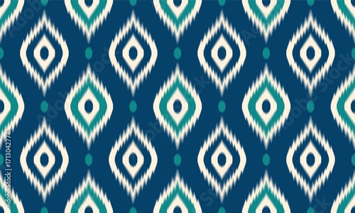 Seamless ethnic Ikat pattern