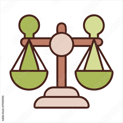 Scales of justice for law and balance concept