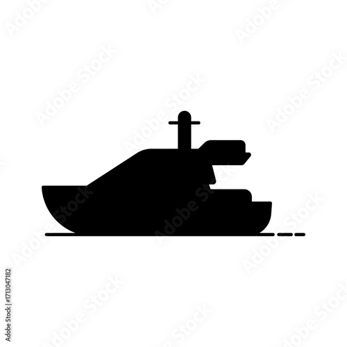 Sailboat silhouette icon illustration  template for many purpose. Isolated on white background

