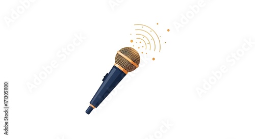 microphone on white background