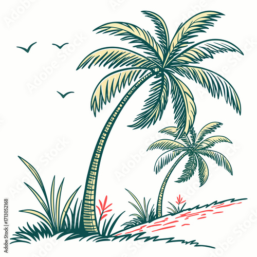 palm tree vector illustration