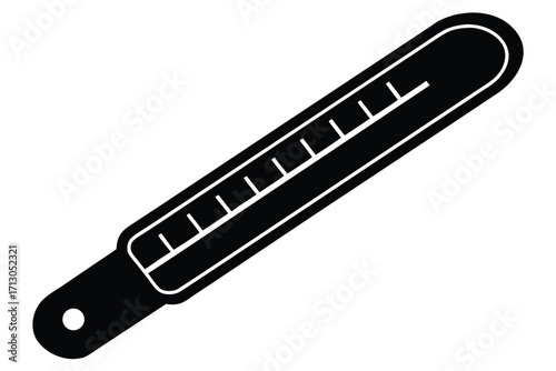 thermometer silhouette vector icon
