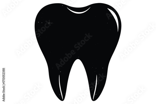 tooth silhouette vector icon