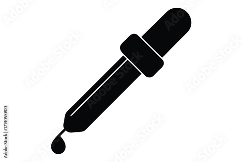 dropper silhouette vector icon