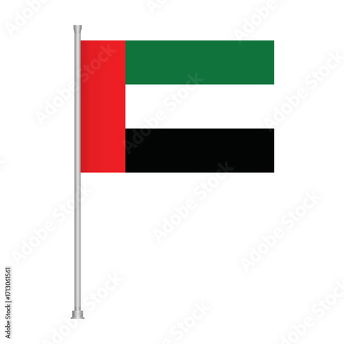 United arab emirates flag national symbol patriotic banner country state emblem icon graphic representation