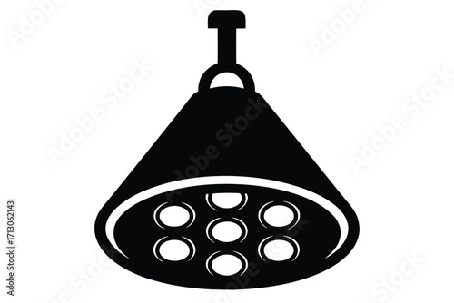 operating room light silhouette vector icon