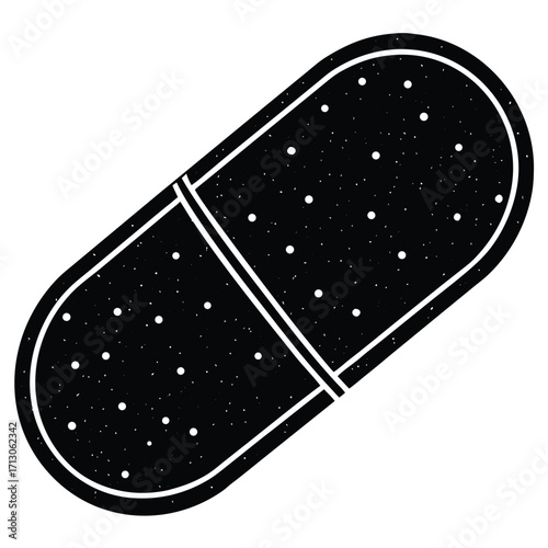 capsule vector icon on white background