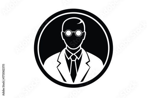 ophthalmologist silhouette vector icon