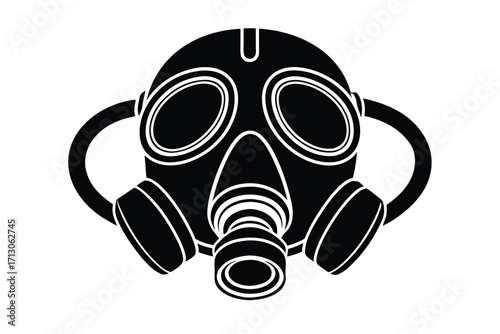 oxygen mask silhouette vector icon