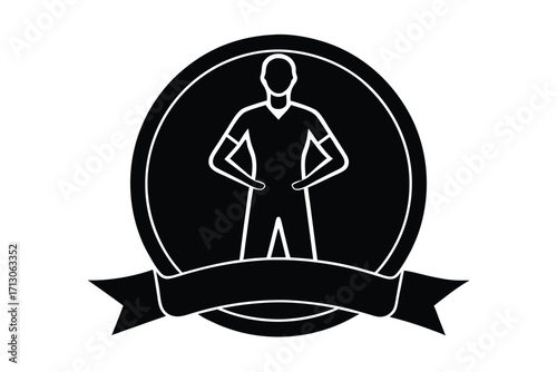 physiotherapist silhouette vector icon