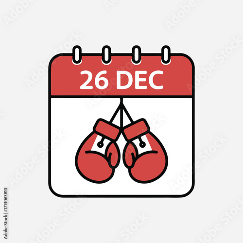 Boxing day calendar icon design