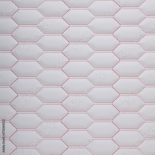  White leather texture with hexagon ornament