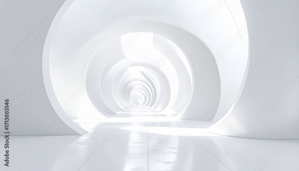 Obraz premium Abstract white architectural background 3d rendering