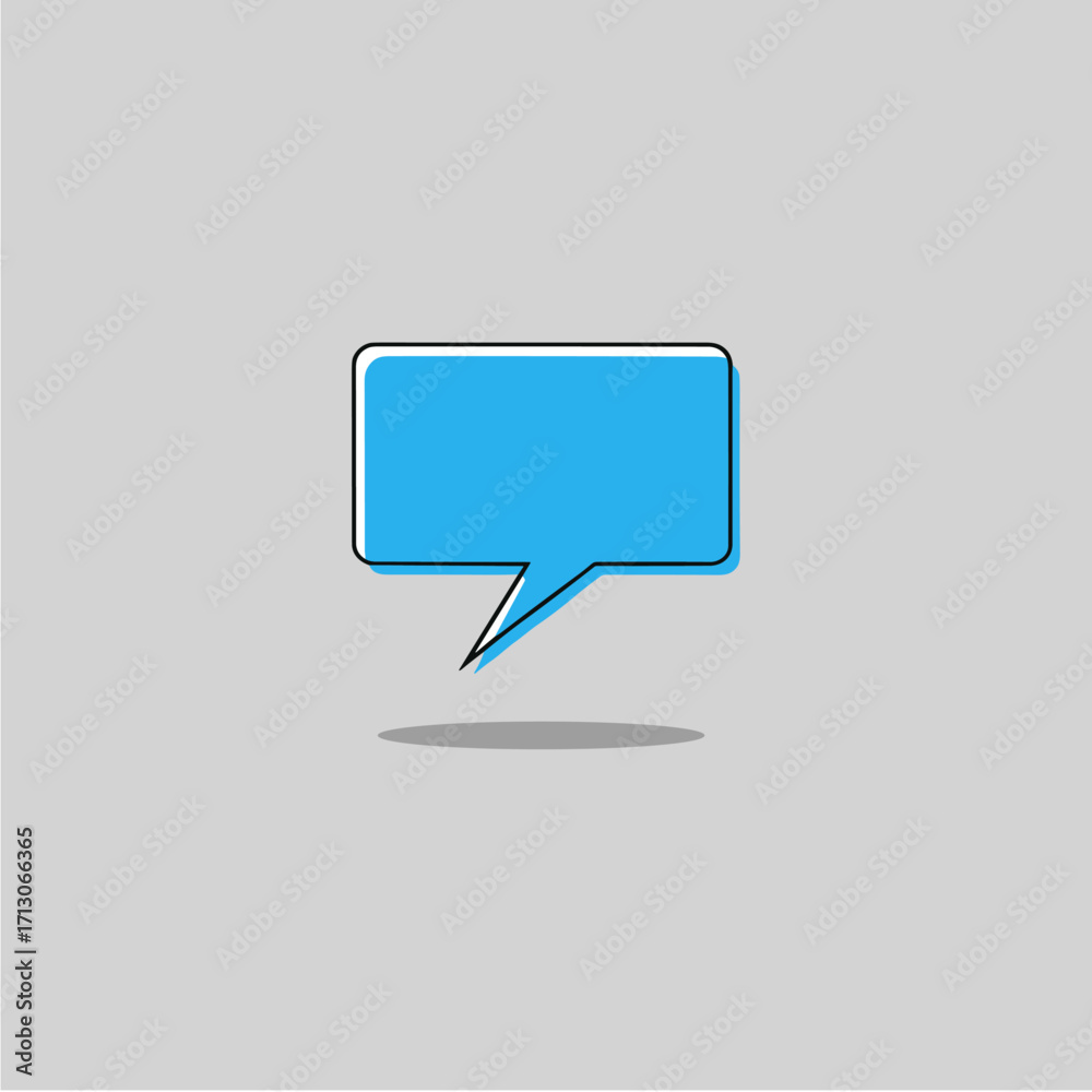 Naklejka premium Chat bubble, text bubble icon logo flat vector design