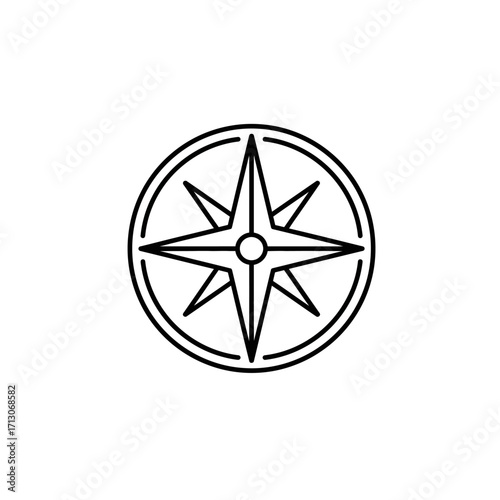 Vector compass rose symbol icon.eps - Simple design for navigation and direction, a navigational symbol