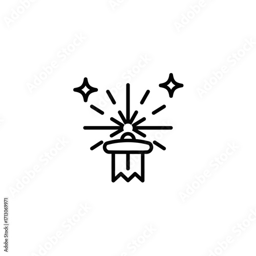 Symbol Icon Vektor Sparkling Cleaning Service Badge