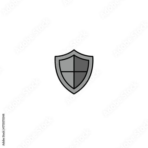 Shield symbol icon vektor, a graphic representation of security and protection