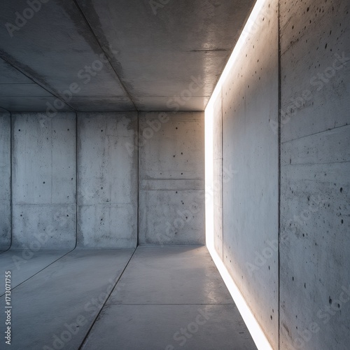 Wallpaper Mural Deep concrete wall niche with rough texture and sharp sunlight contrast Torontodigital.ca