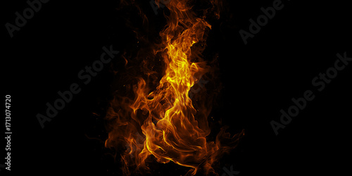 Fiery inferno dance against the abyss symbolizing raw energy untamed power and the transformative force of nature with
