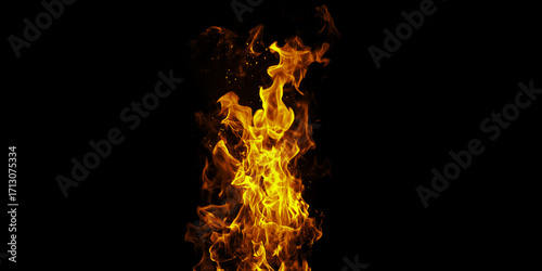 Dance of fiery passions a flame s ardent embrace against the void heat rising from flickering embers of imagination and