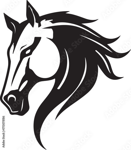 Horse head vector logo 