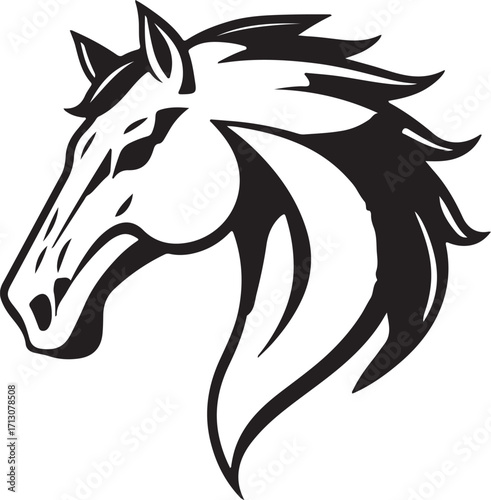 Horse head vector logo 