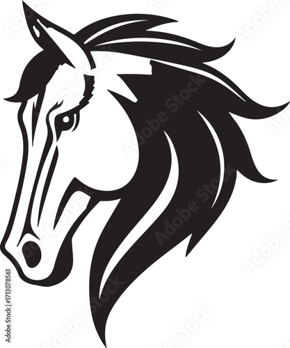 Horse head vector logo 