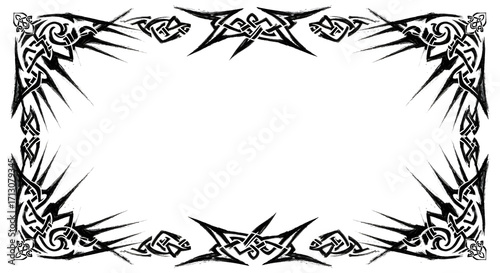 Elegant Celtic knot border design for invitations, posters, and creative graphic projects needing a powerful edge
