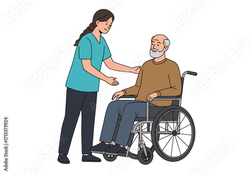 Nurse with Patient  Icon