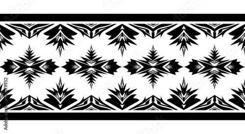 Striking black and white geometric seamless pattern adds modern flair to any design project now