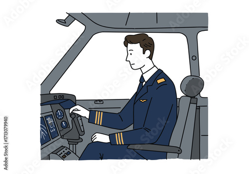 Pilot in Cockpit Icon