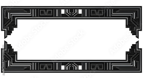 Elegant Art Deco frame design adds sophistication to invitations, certificates, and luxury branding projects