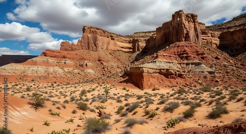 Colorful Desert Canyon Landscape.