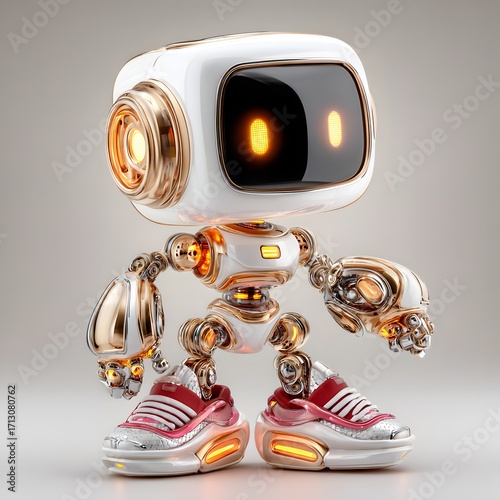 Advanced futuristic ai assistant robot concept high resolution photo