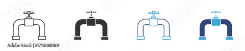 Plumbing Fixture icon set, vector  illustration . 