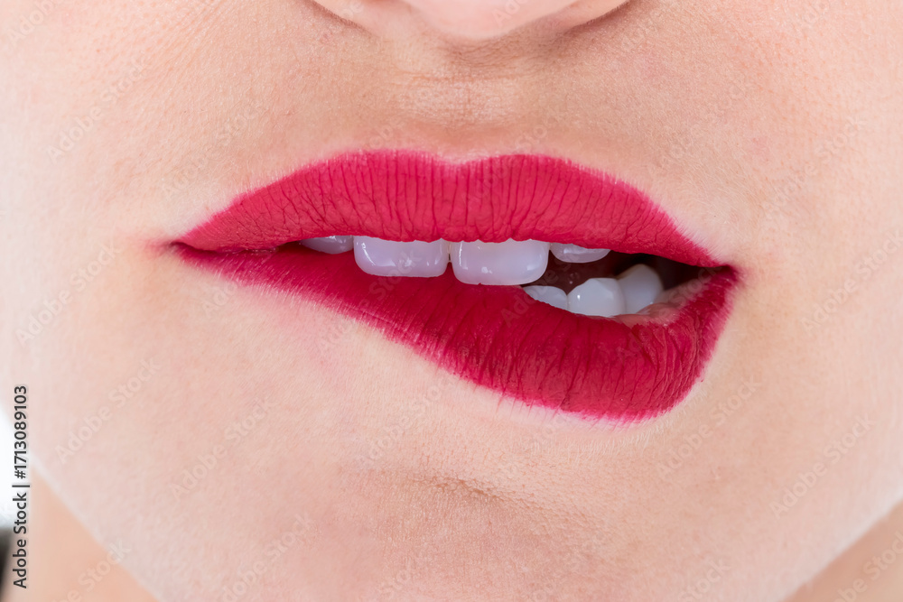 Obraz premium The Allure of a Radiant Smile: Beauty, Confidence, and Grace Up Close